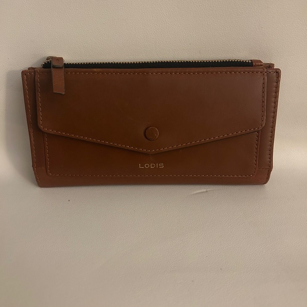 Lodis Brown Leather Women's Wallet